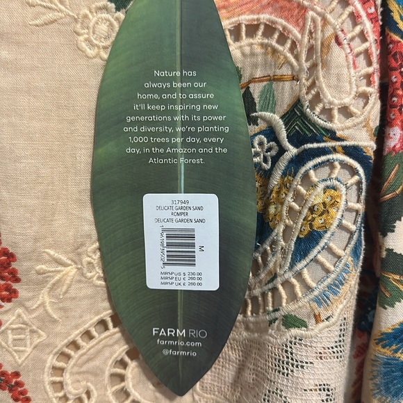 FARM RIO Delicate Garden Lace Sand Romper (NWT) Size M - Picture 7 of 15